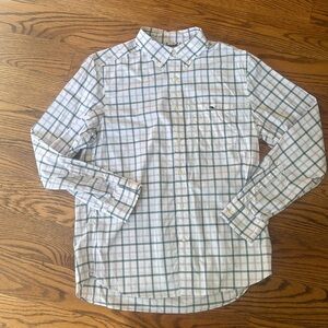 Vineyard Vines Medium OTG On-the-go White/Purple Plaid Button Down Shirt
